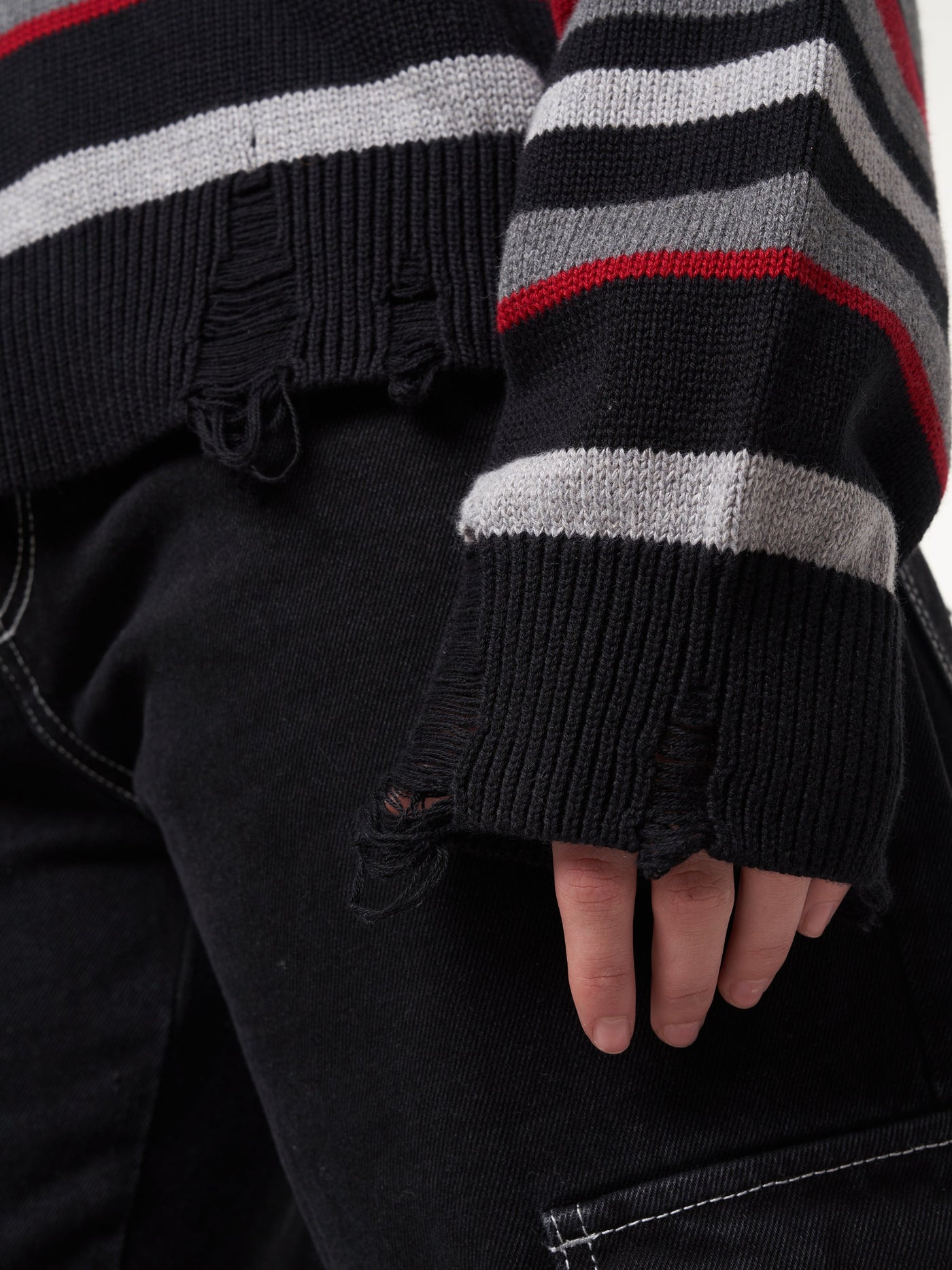 Boredom Striped Knit Jumper - Minga London
