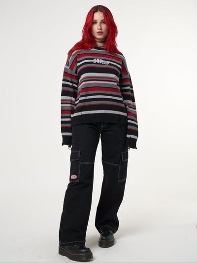 Boredom Striped Knit Jumper - Minga London
