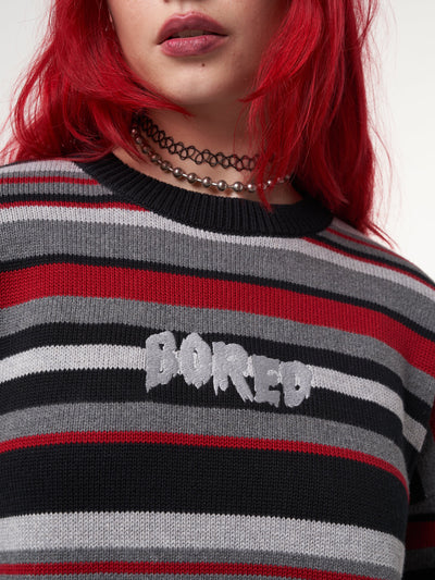 Boredom Striped Knit Jumper - Minga London