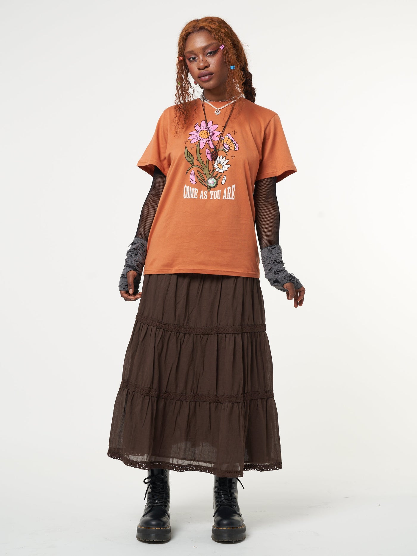 Come As You Are Flowers T-shirt - Minga London
