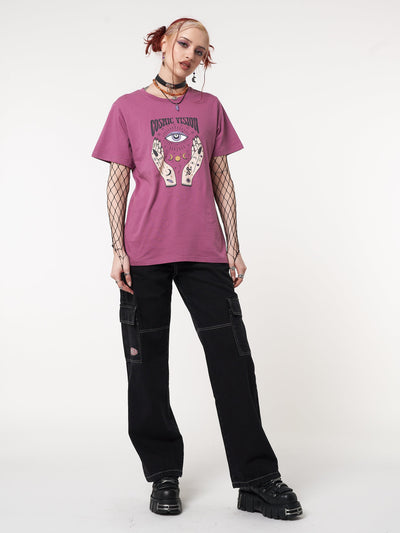 Cosmic Vision Washed Orchid T-Shirt - Minga London