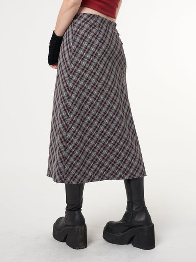 Courtney Plaid Midi Skirt - Minga London