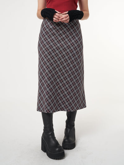 Courtney Plaid Midi Skirt - Minga London