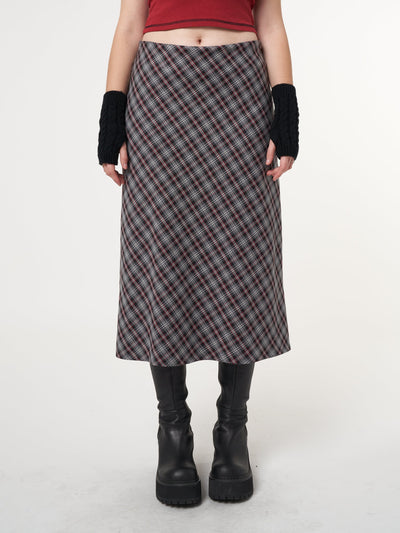 Courtney Plaid Midi Skirt - Minga London
