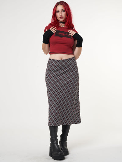Courtney Plaid Midi Skirt - Minga London