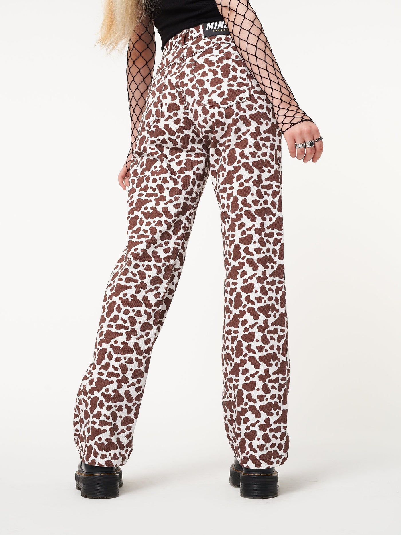 Cow Print Parallel Jeans - Minga London