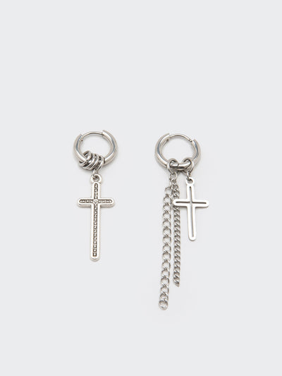 Cross Your Mind Drop Earrings - Minga London