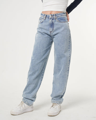 Denim Dad Jeans in Light Blue - Minga London