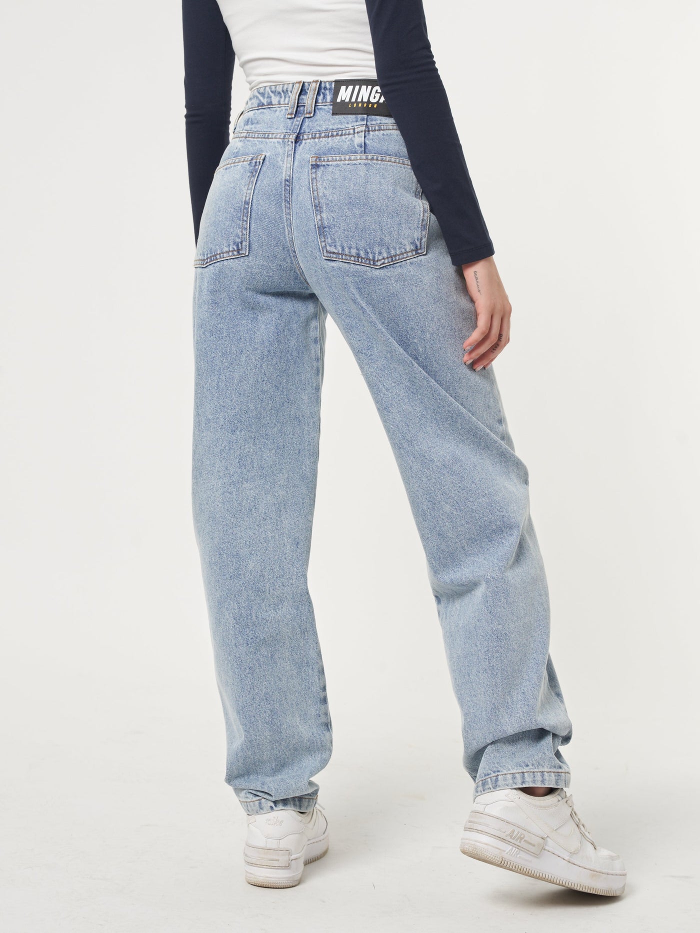 Denim Dad Jeans in Light Blue - Minga London