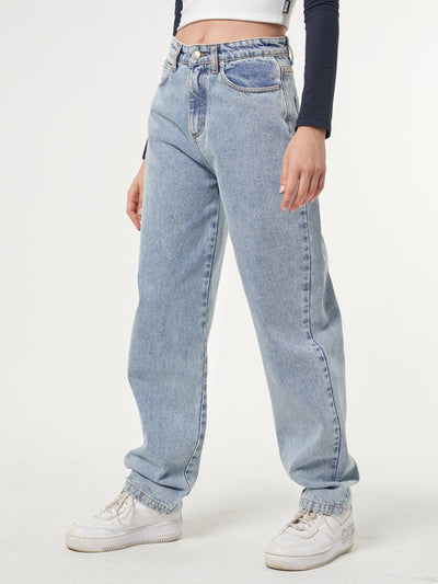 Denim Dad Jeans in Light Blue - Minga London