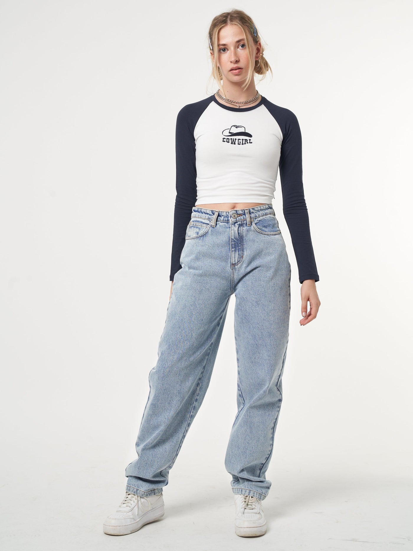 Denim Dad Jeans in Light Blue - Minga London