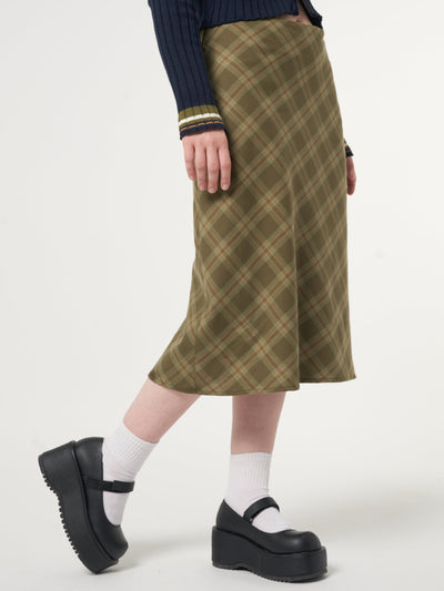 Dora Plaid Midi Skirt - Minga London