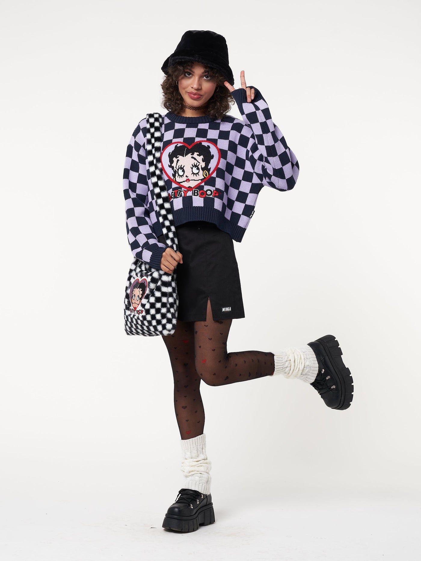 Esther Leg Split Mini Skirt - Minga London