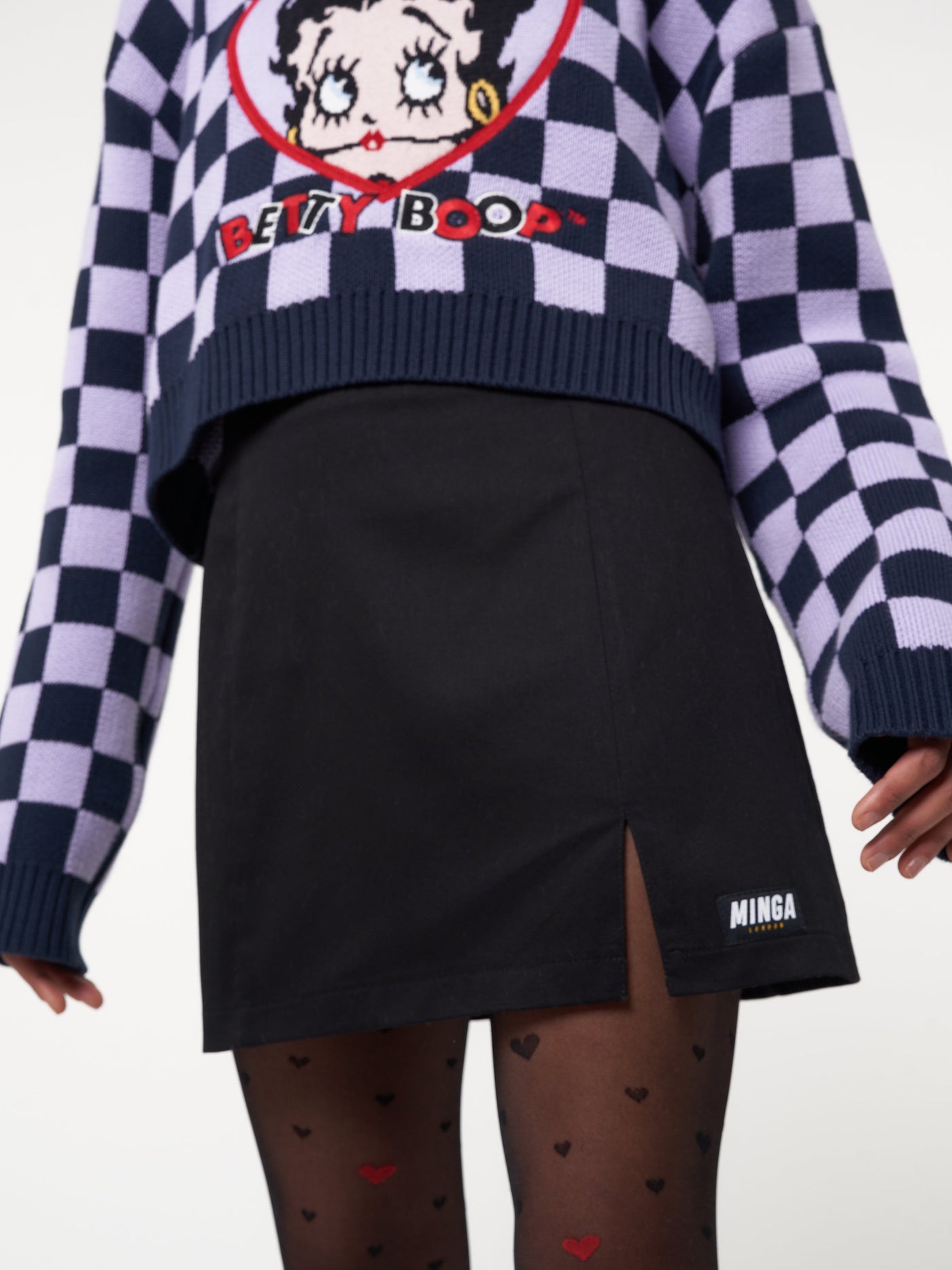 Esther Leg Split Mini Skirt - Minga London