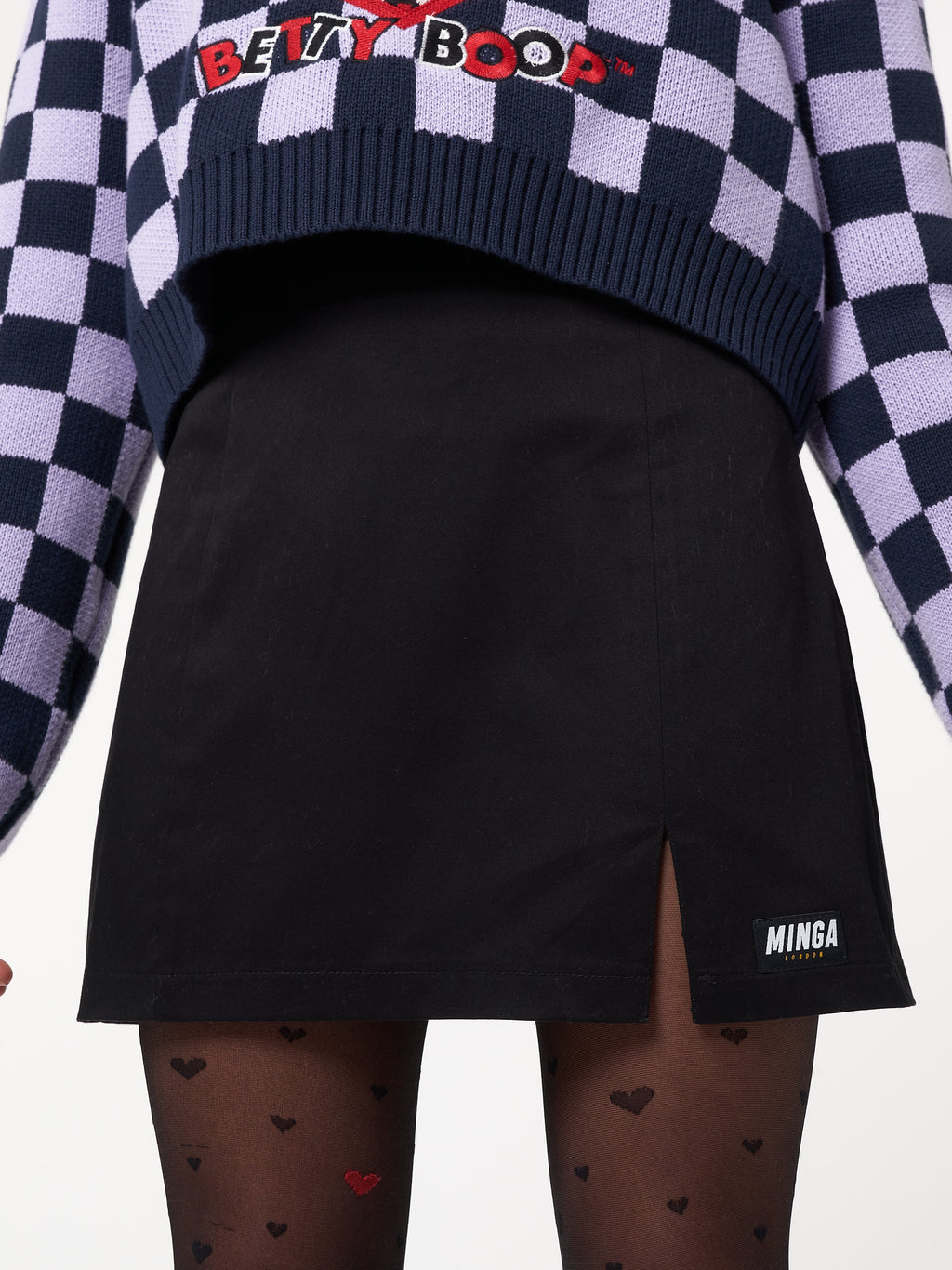 Esther Leg Split Mini Skirt - Minga London