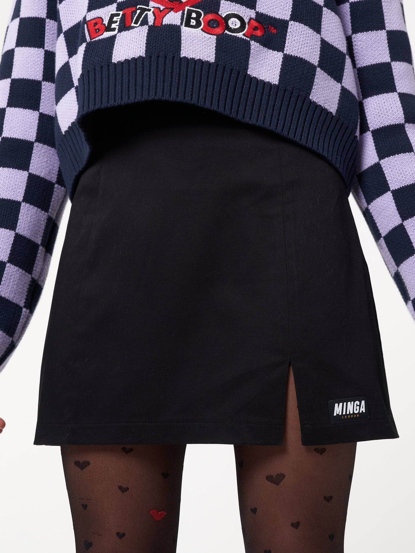 Esther Leg Split Mini Skirt - Minga London