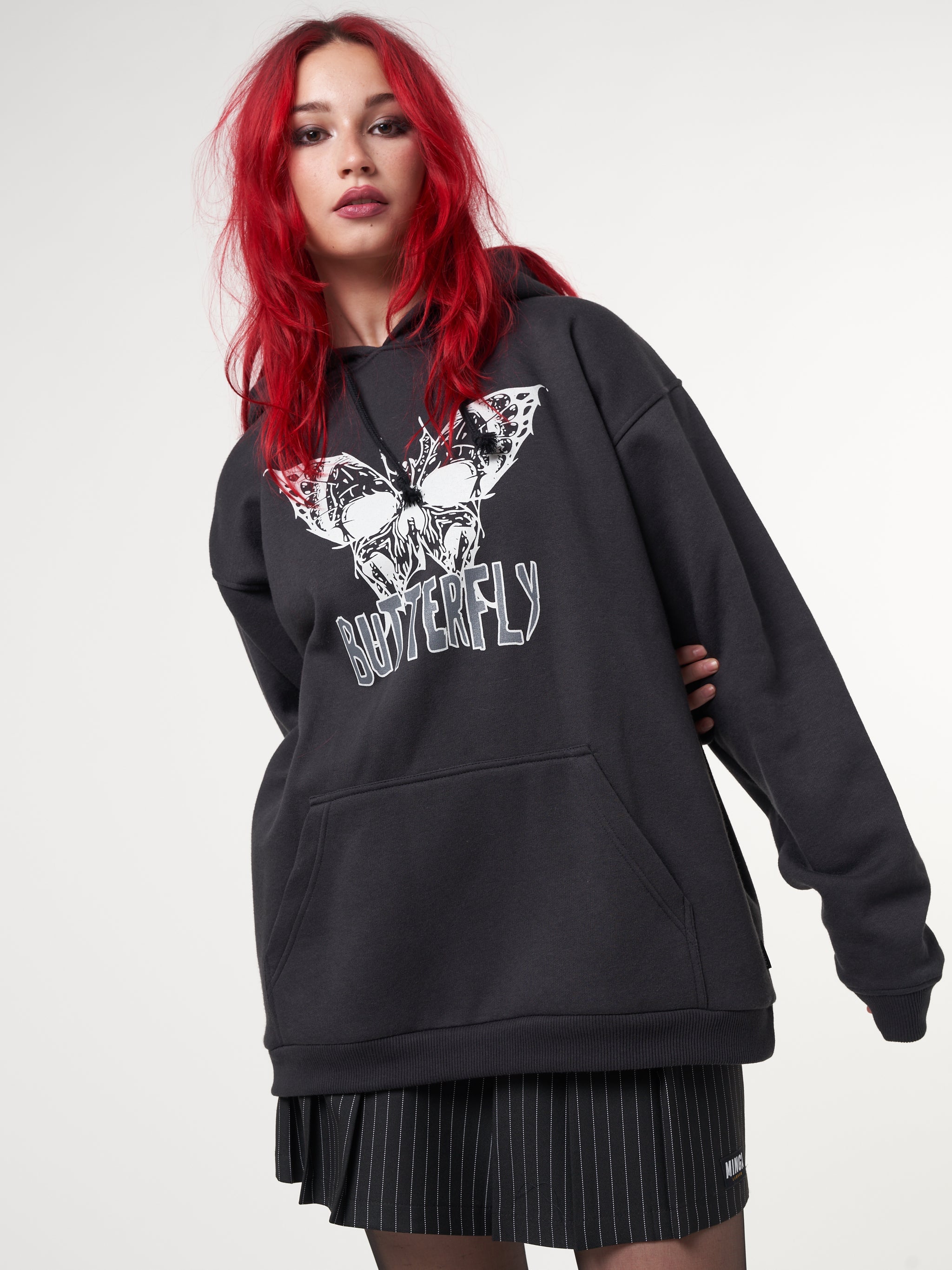 Evil Butterfly Black Hoodie - Minga London