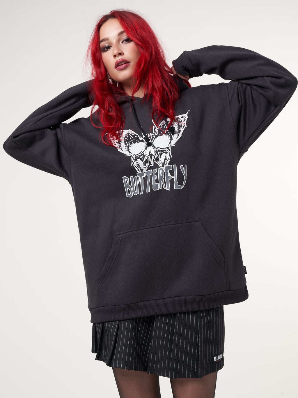 Evil Butterfly Black Hoodie - Minga London