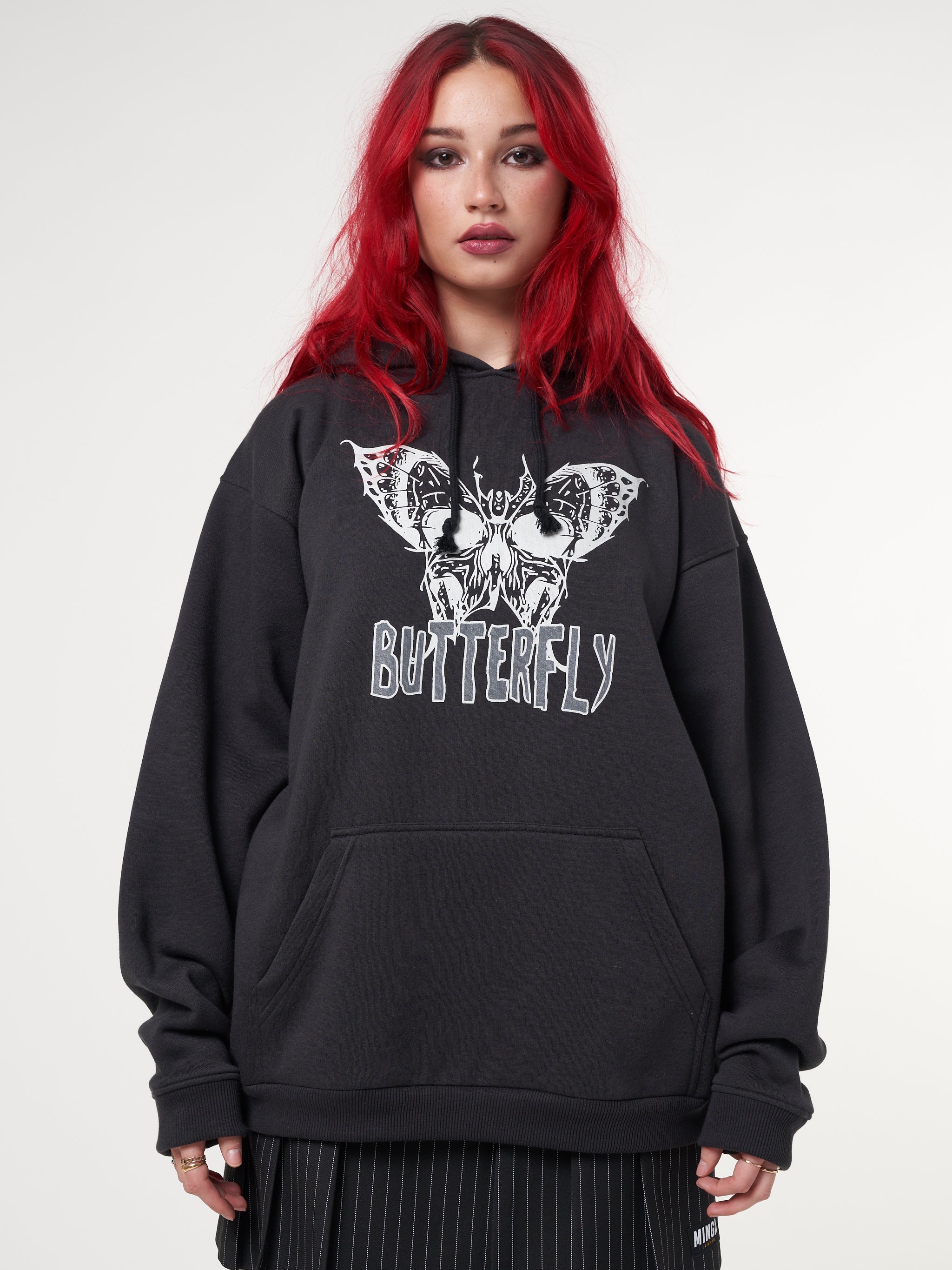 Evil Butterfly Black Hoodie - Minga London