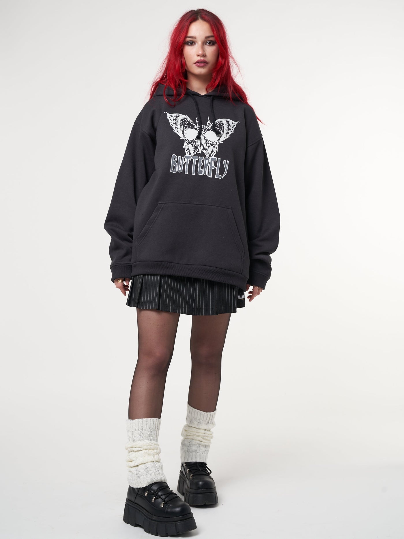 Evil Butterfly Black Hoodie - Minga London