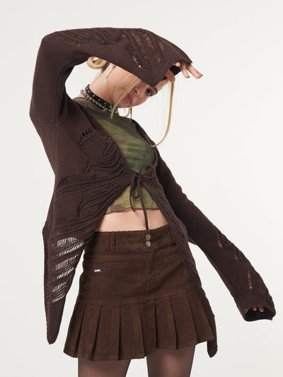 Fairy Asymmetric Tie Front Cardigan - Minga London