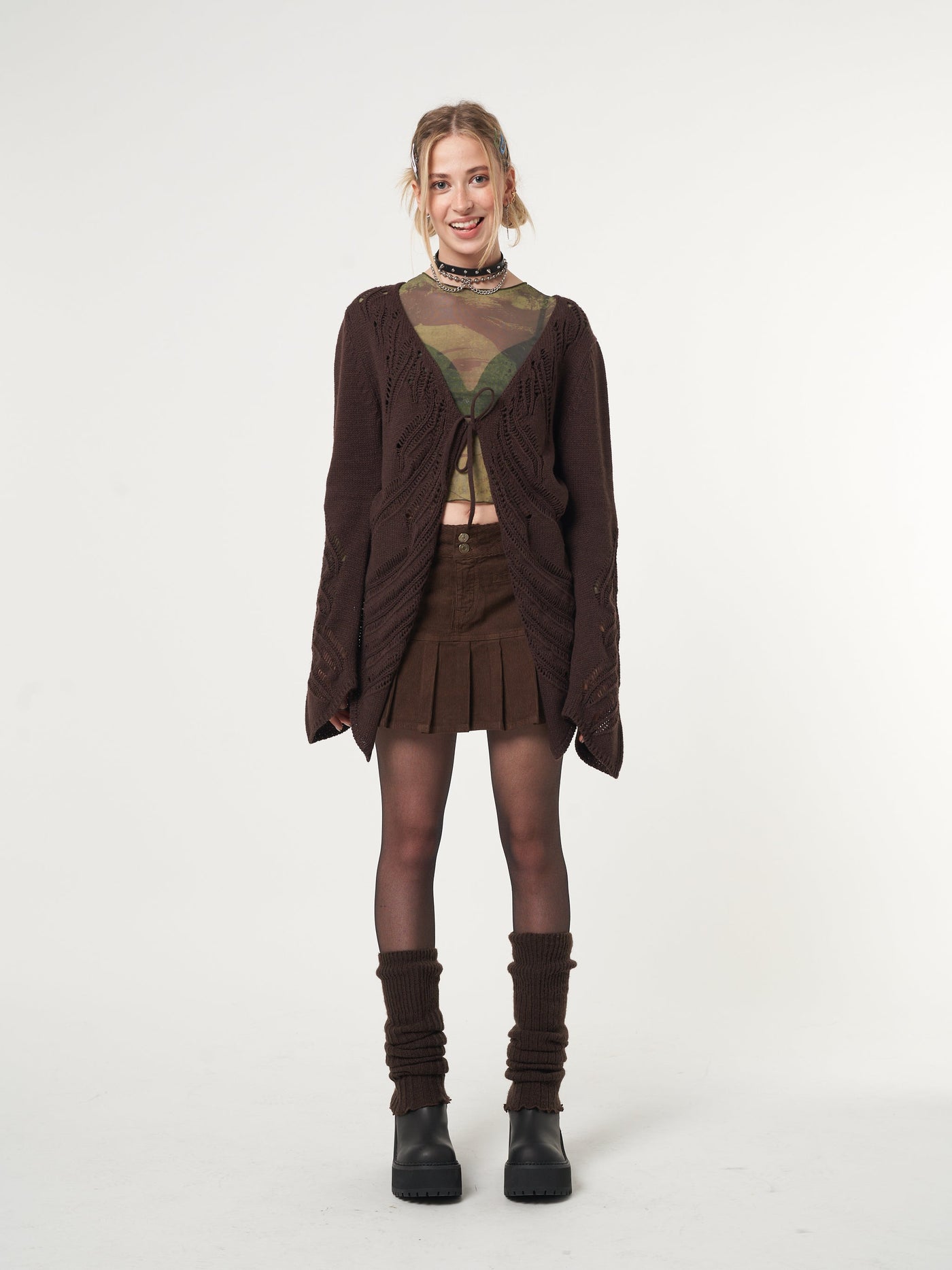 Fairy Asymmetric Tie Front Cardigan - Minga London