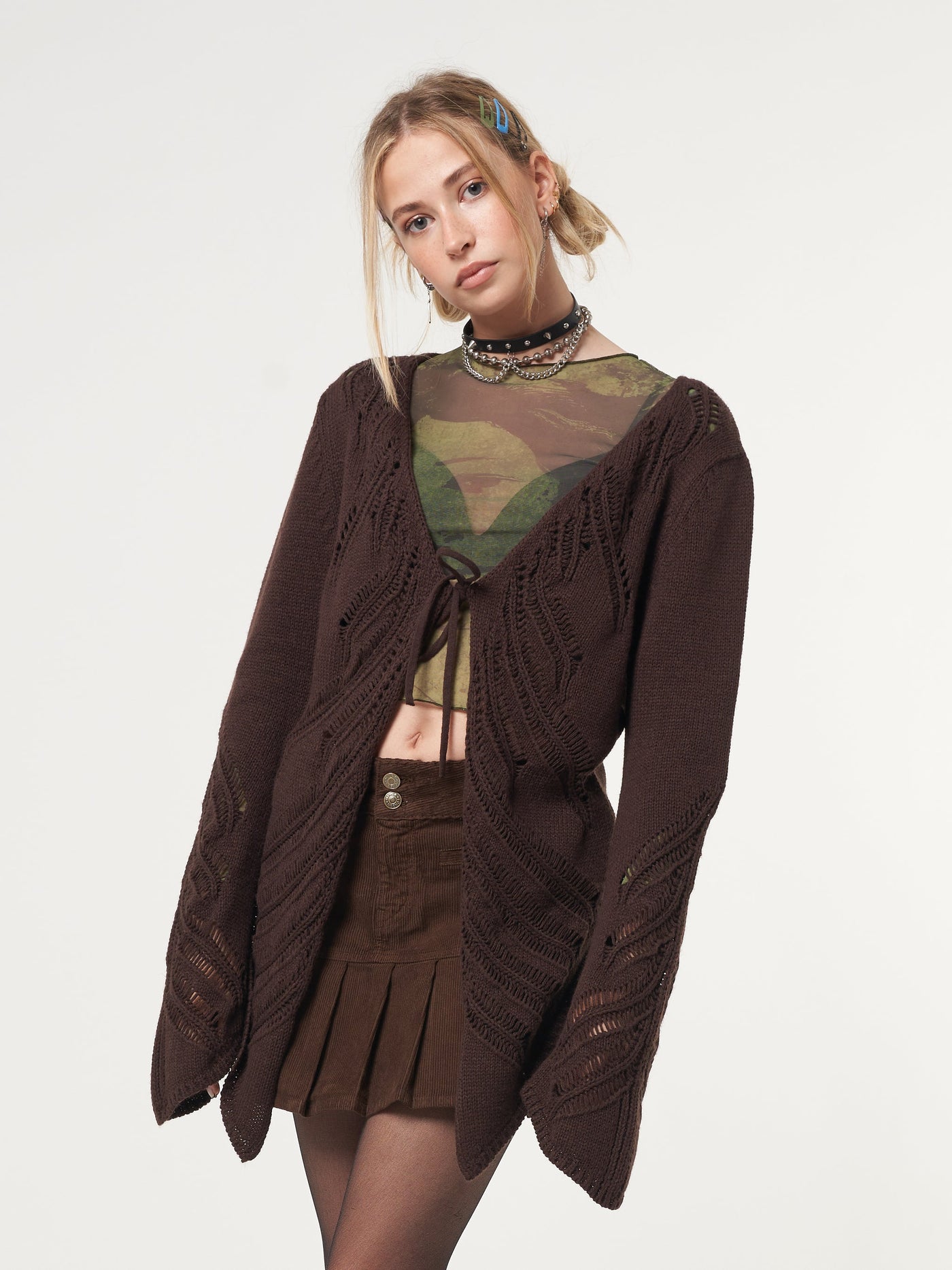 Fairy Asymmetric Tie Front Cardigan - Minga London