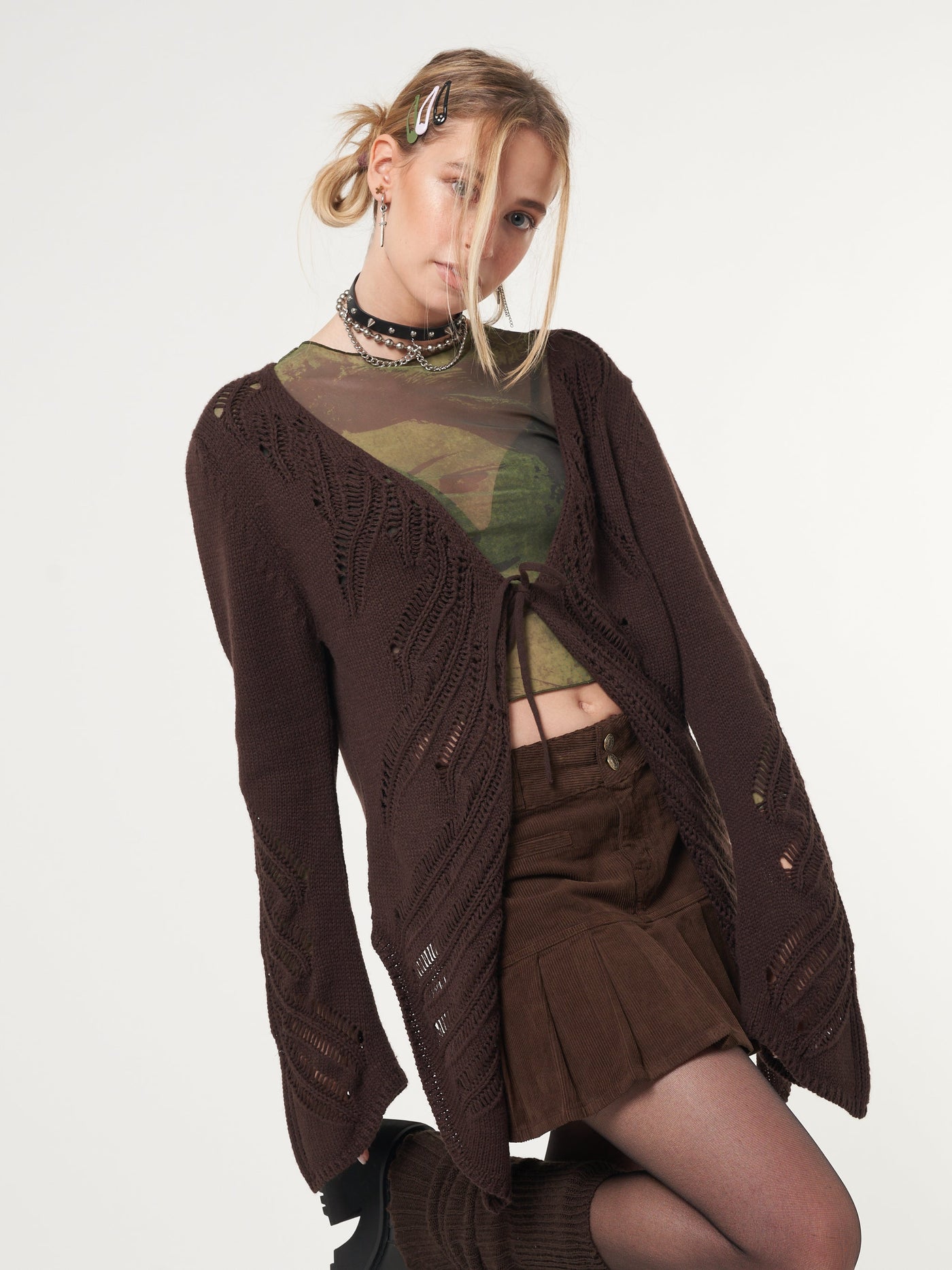 Fairy Asymmetric Tie Front Cardigan - Minga London