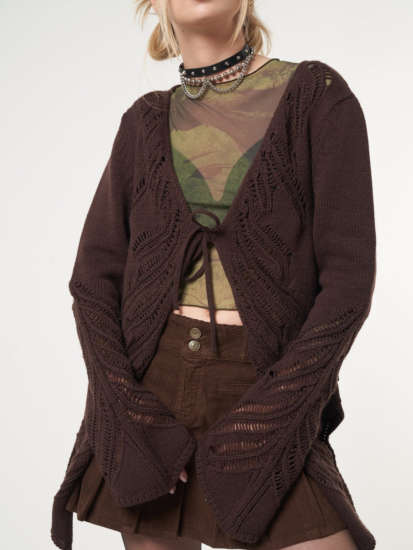 Fairy Asymmetric Tie Front Cardigan - Minga London