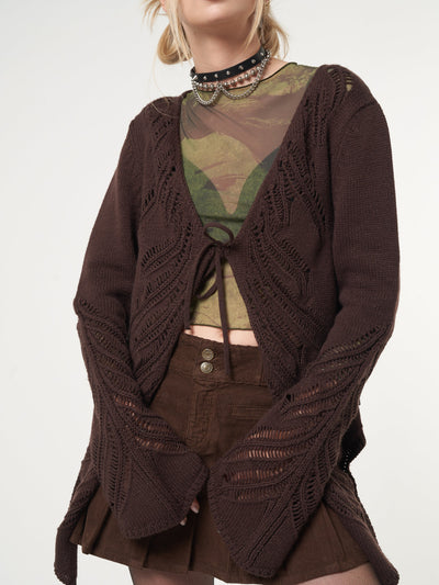 Fairy Asymmetric Tie Front Cardigan - Minga London
