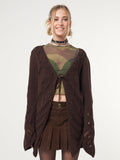 Fairy Asymmetric Tie Front Cardigan - Minga London