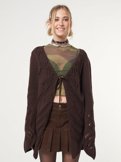 Fairy Asymmetric Tie Front Cardigan - Minga London