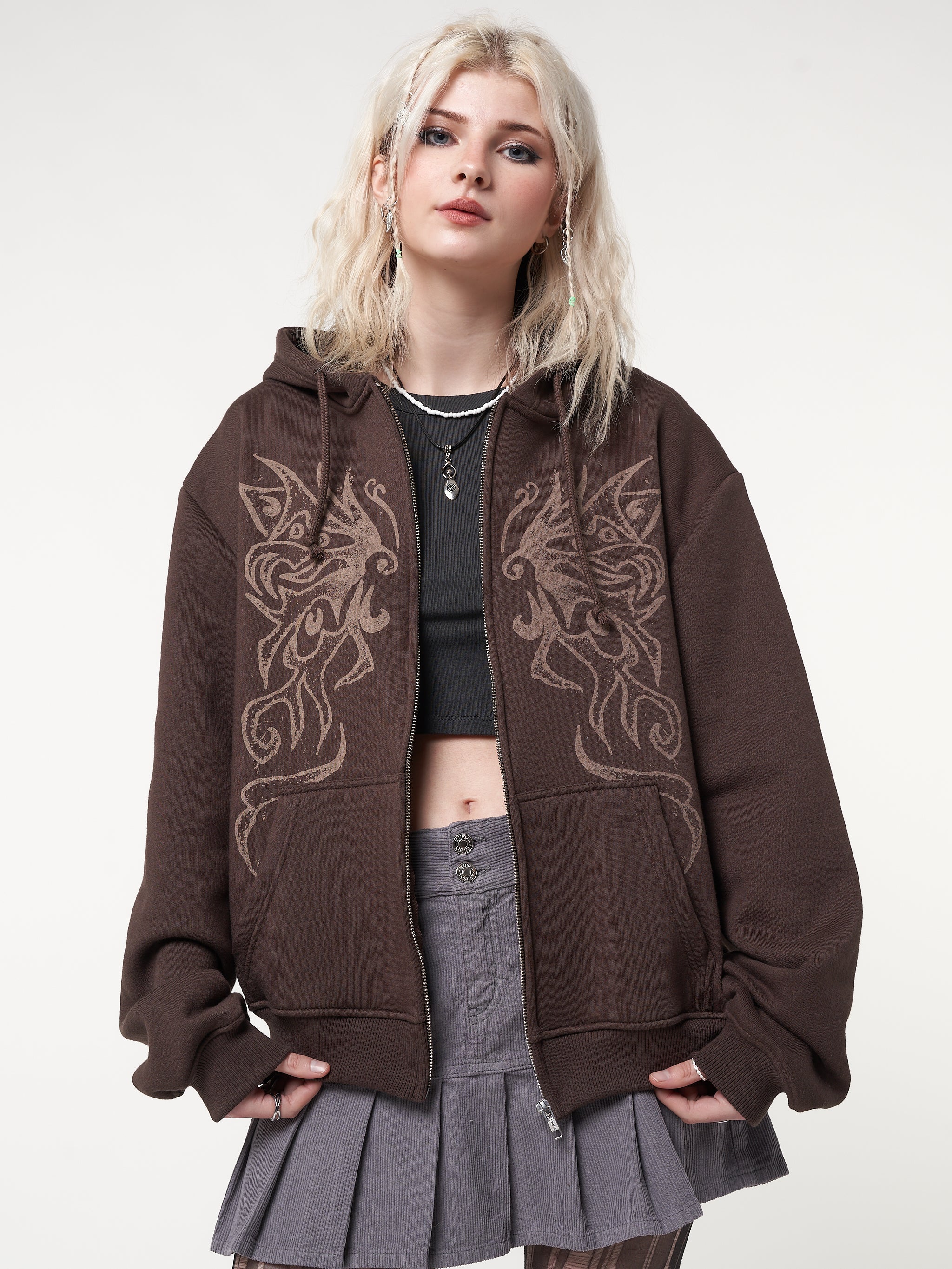 Fairy Wings Zip Up Hoodie Jacket - Minga London