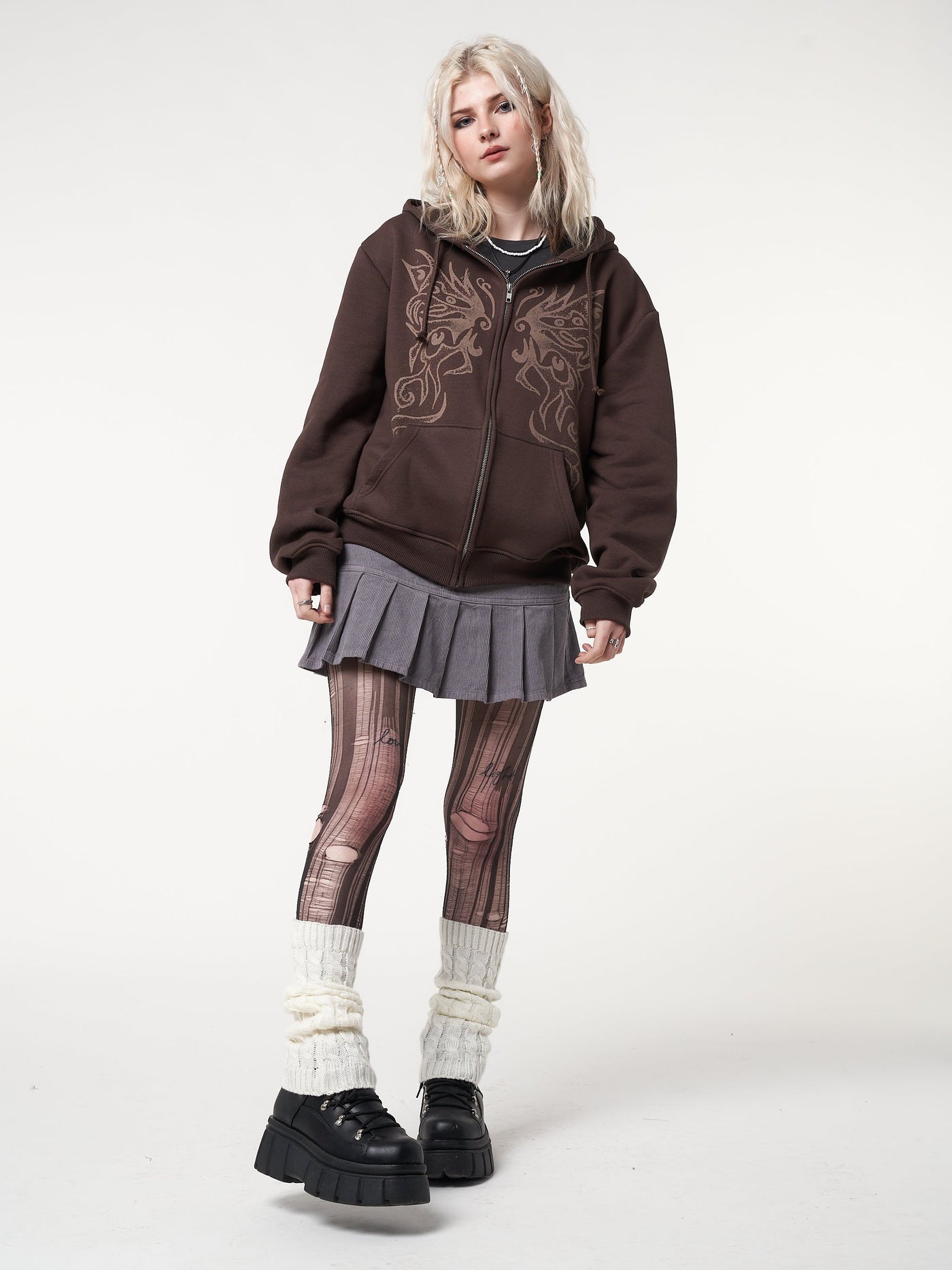 Fairy Wings Zip Up Hoodie Jacket - Minga London