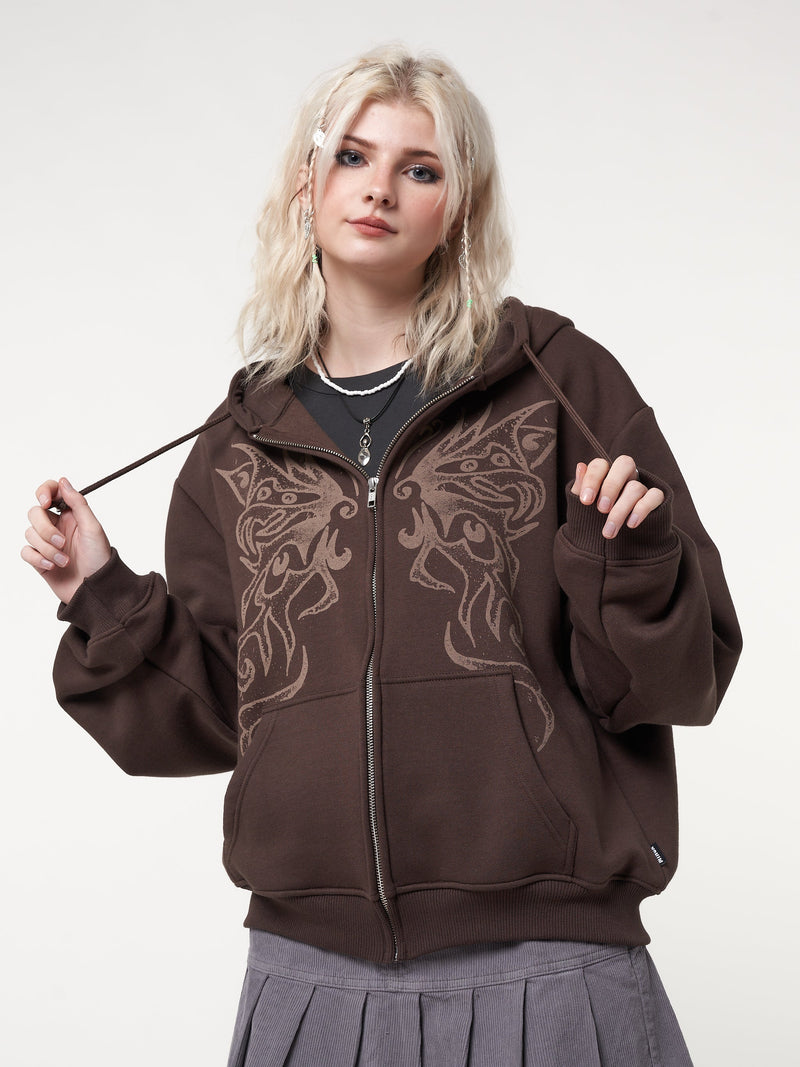 Fairy Wings Zip Up Hoodie Jacket - Minga London