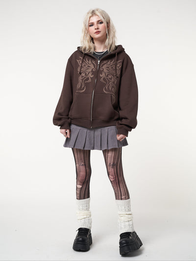 Fairy Wings Zip Up Hoodie Jacket - Minga London