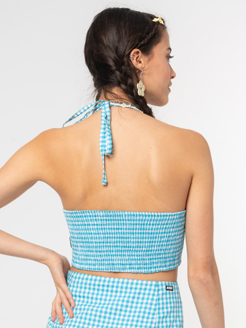 Flora Gingham Crop Top - Minga London