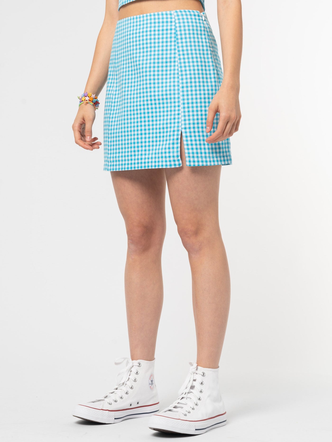 Flora Gingham Mini Skirt - Minga London