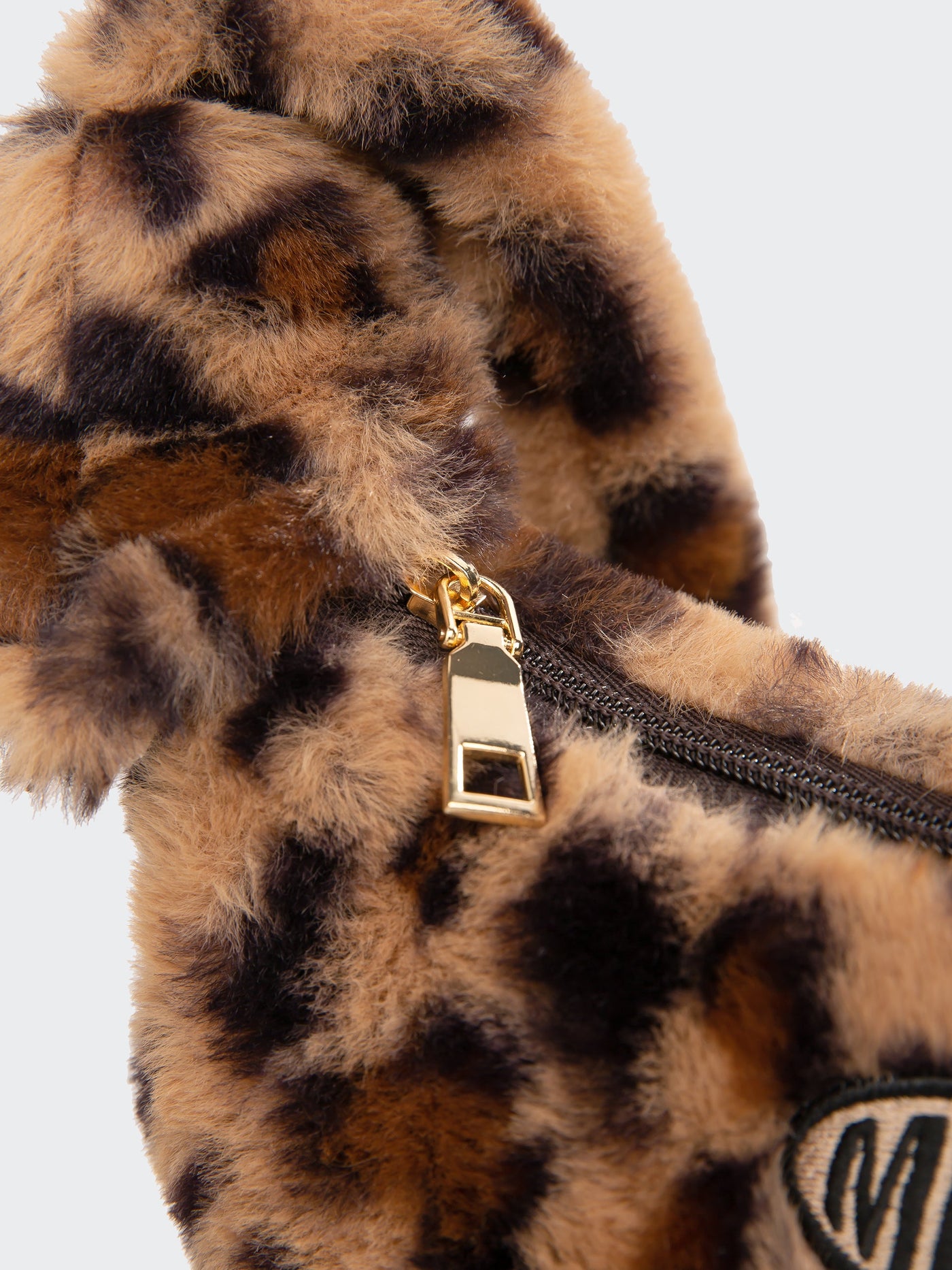 Fluffy Leopard Print Crossbody Bag - Minga London