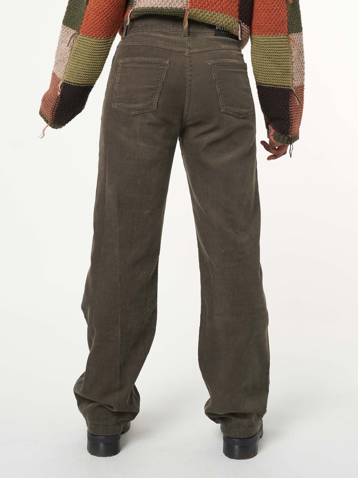Forest Green Corduroy Straight Leg Pants - Minga London