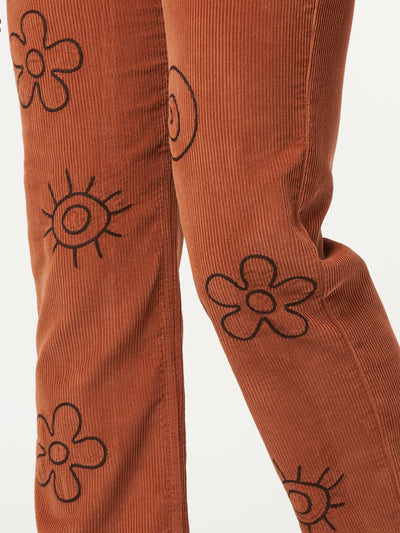 Free Spirit Embroidered Corduroy Pants - Minga London