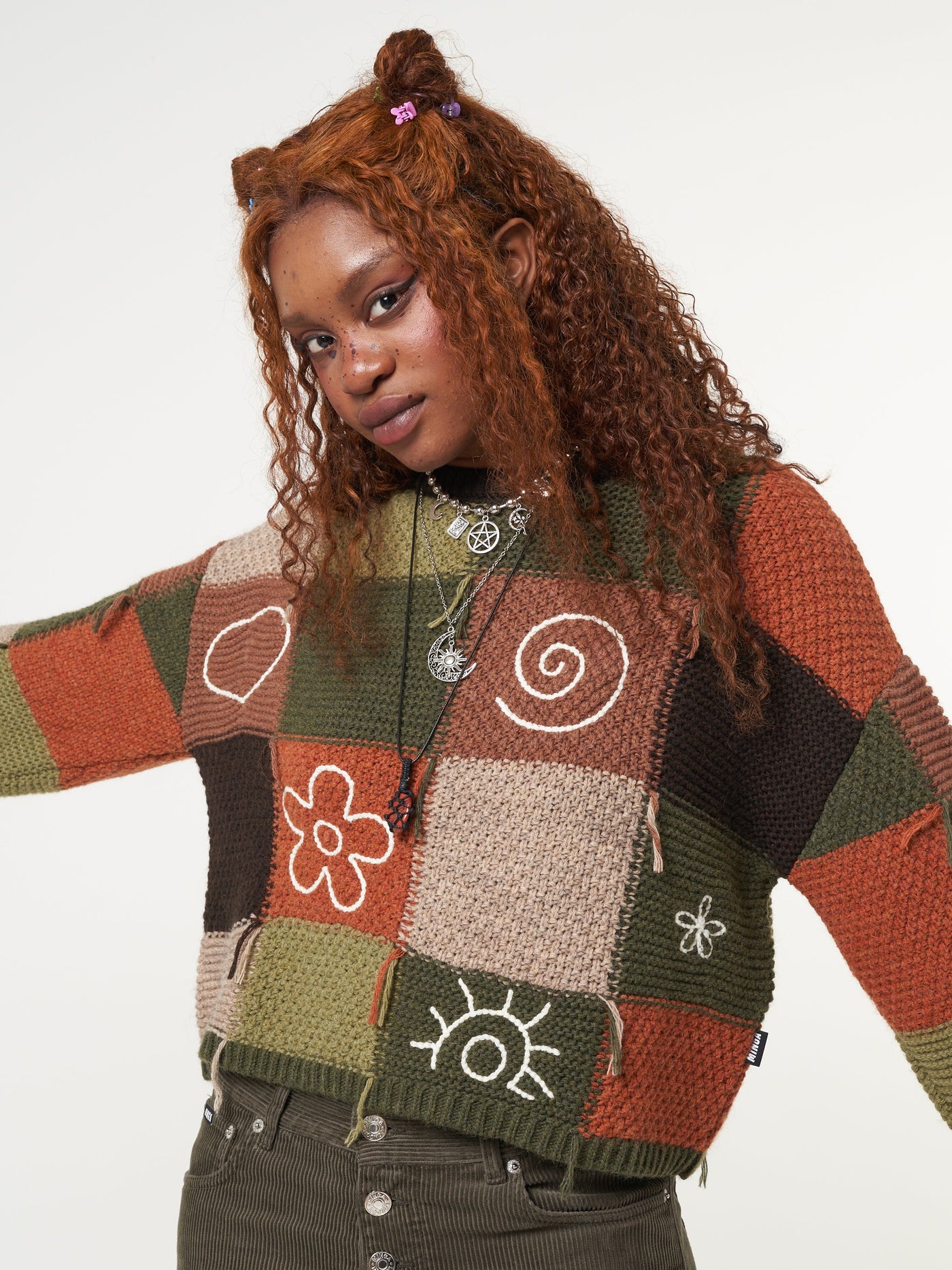 Free Spirit Patchwork Embroidered Jumper - Minga London