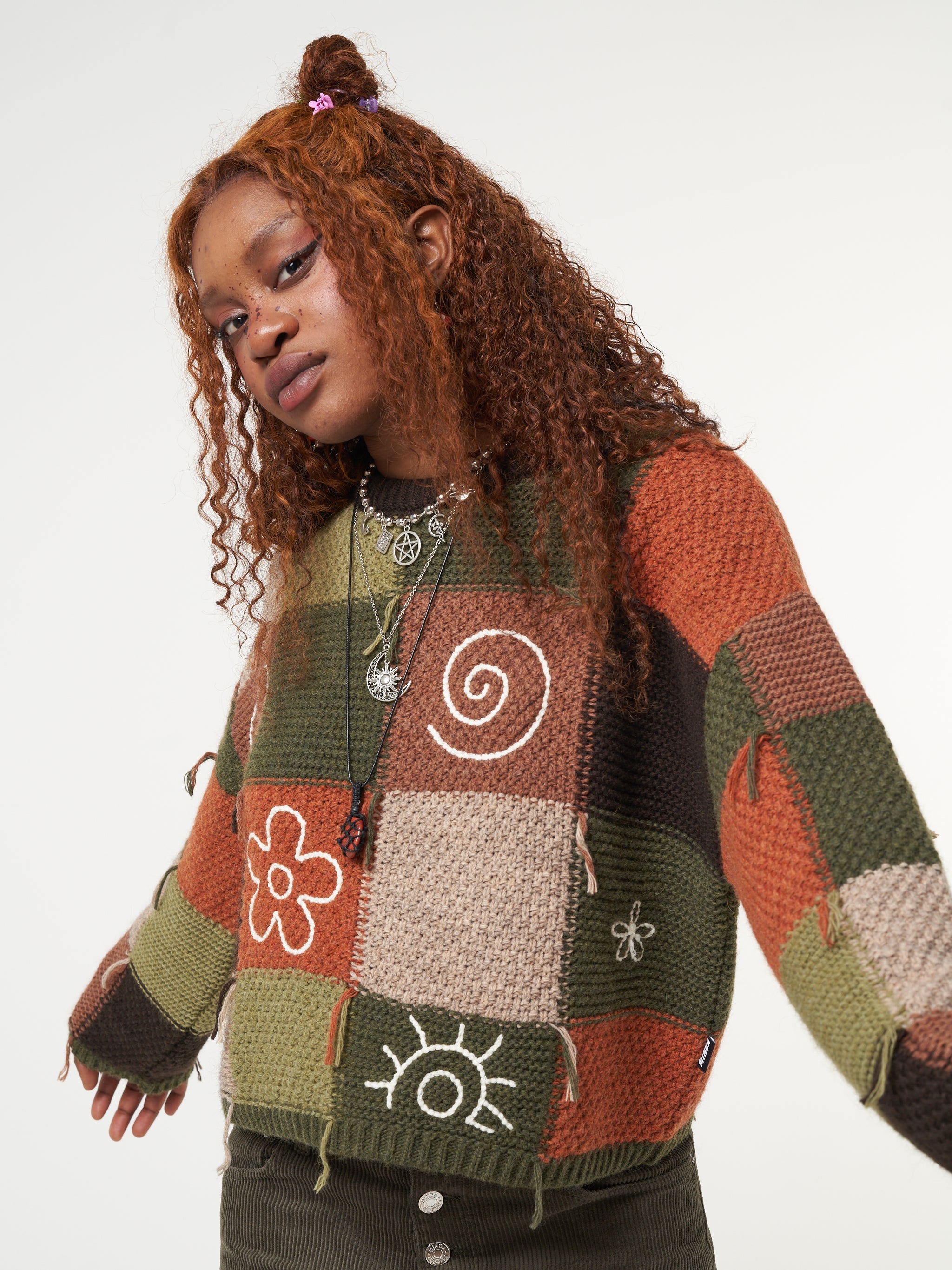 Free Spirit Patchwork Embroidered Jumper - Minga London