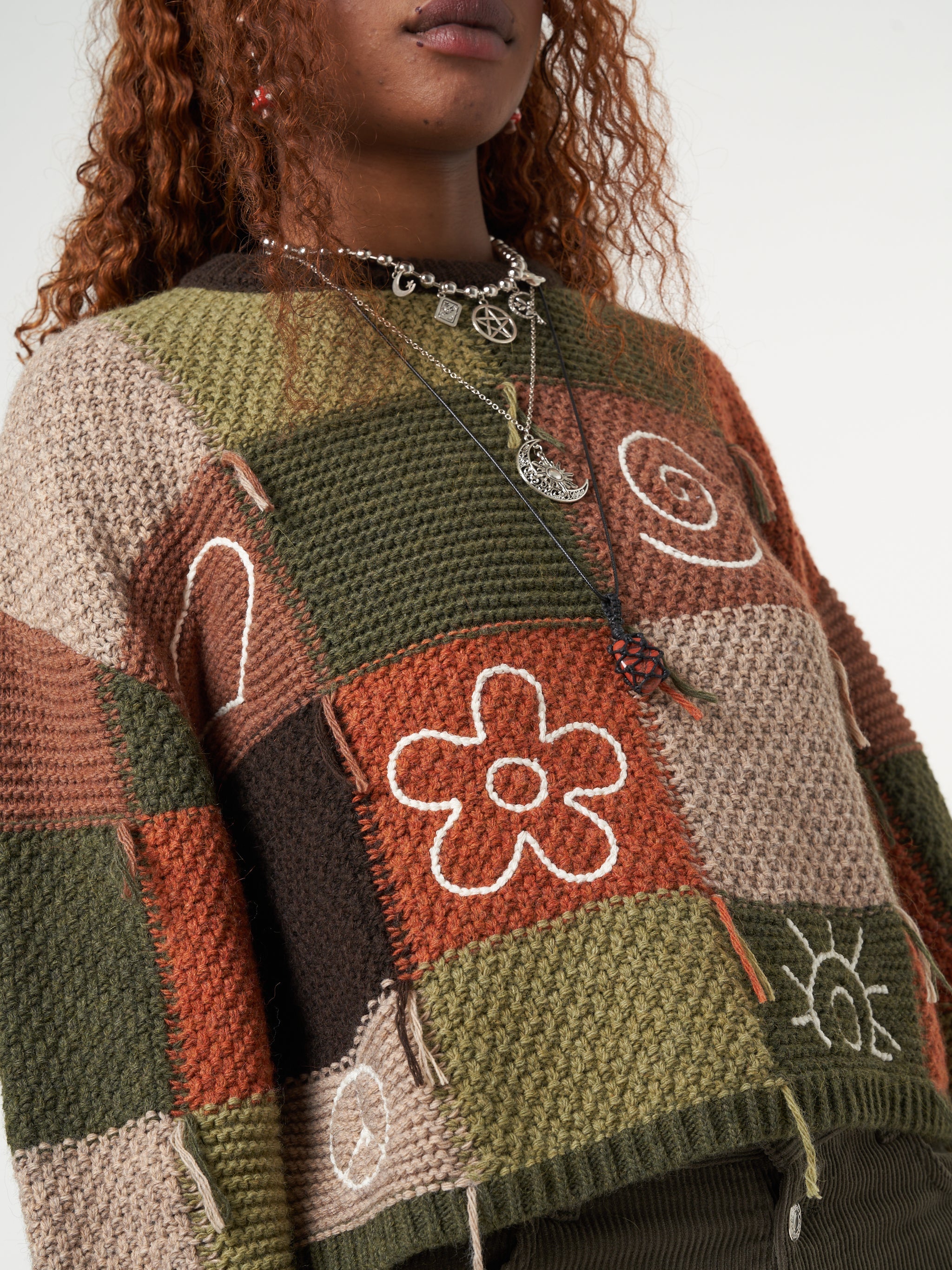 Free Spirit Patchwork Embroidered Jumper - Minga London