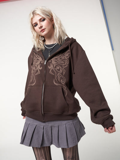 Fairy Wings Zip Up Hoodie Jacket - Minga London