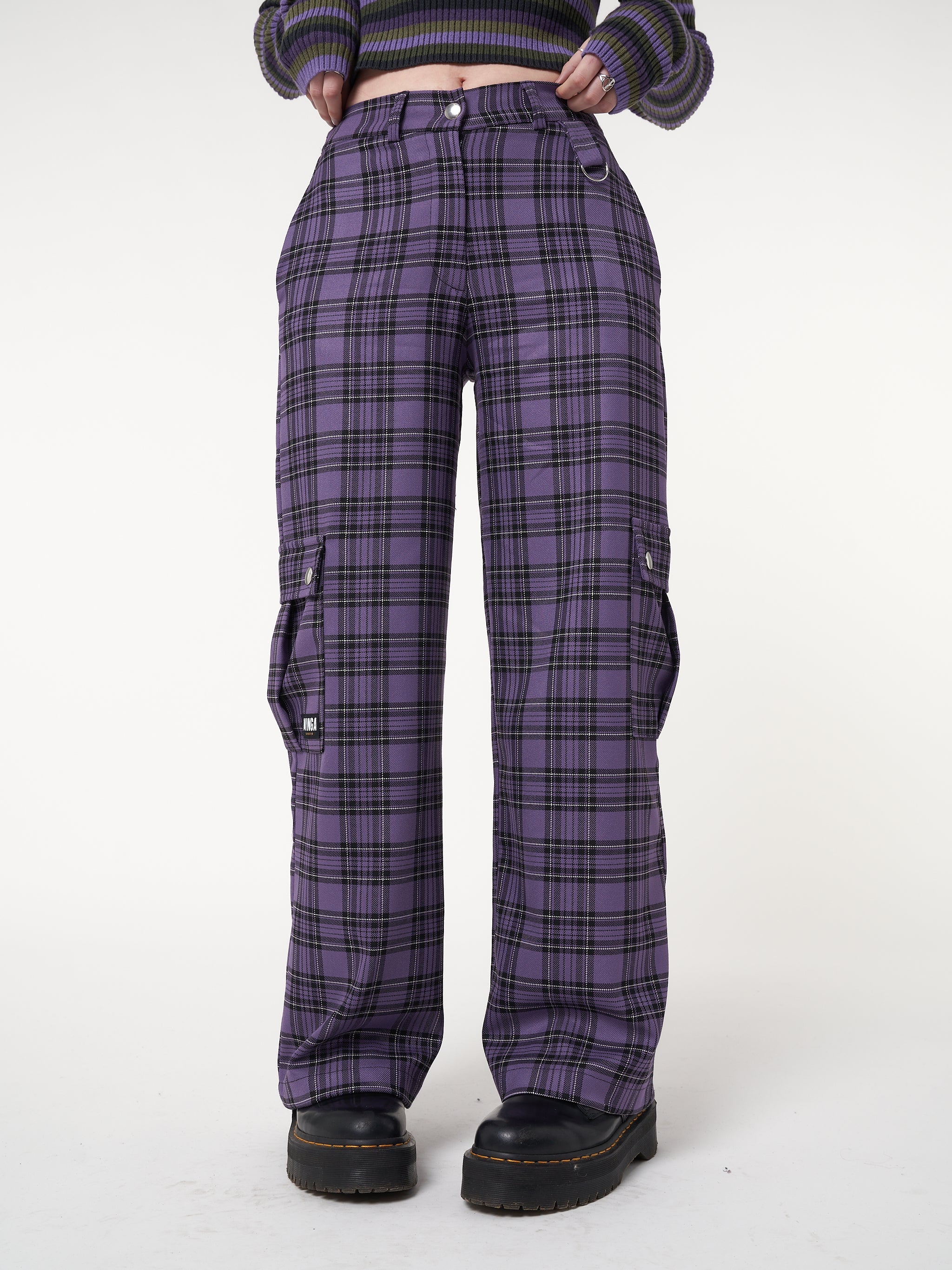 Harlow Plaid Utility Pants - Minga London