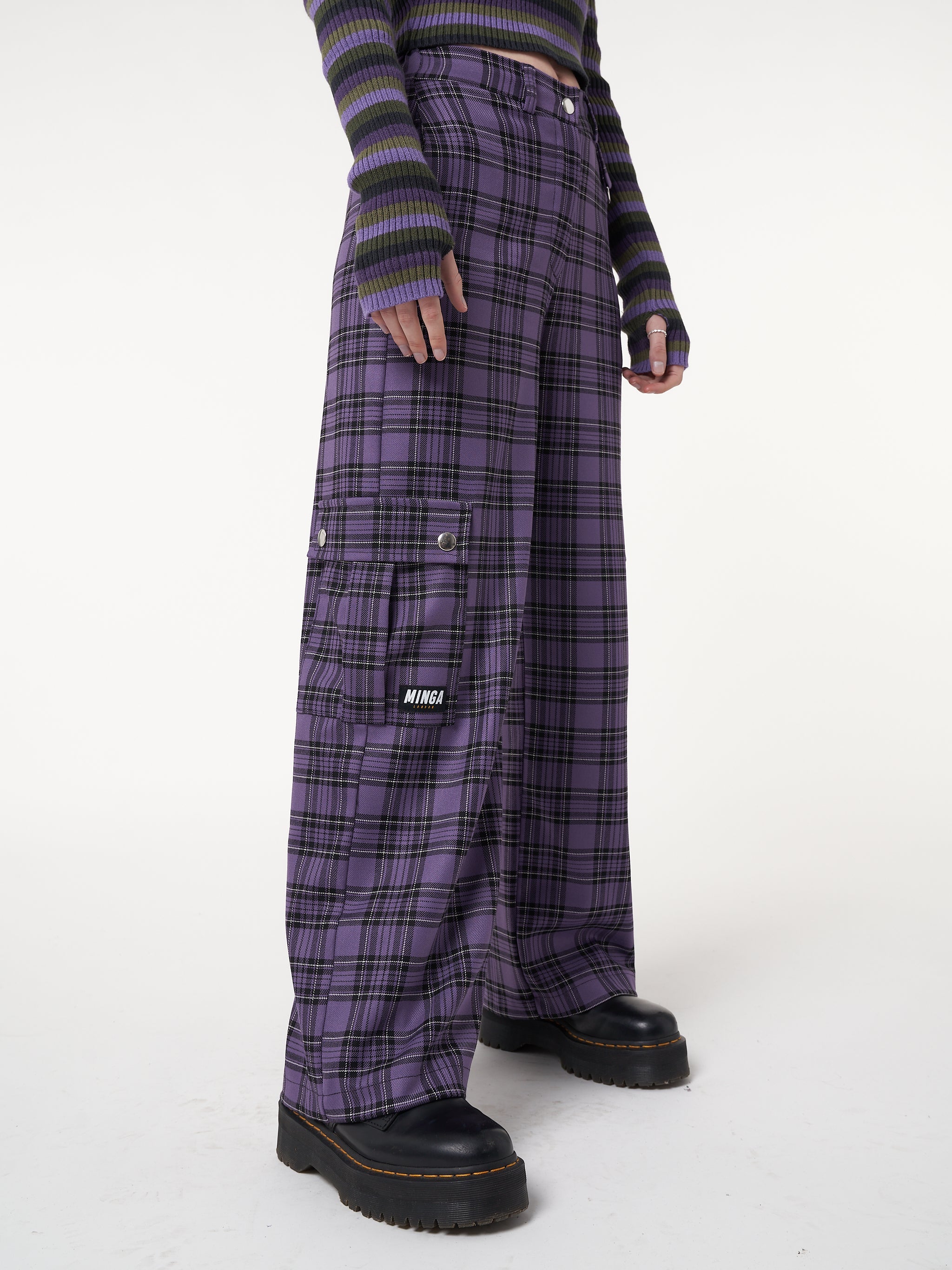 Harlow Plaid Utility Pants - Minga London