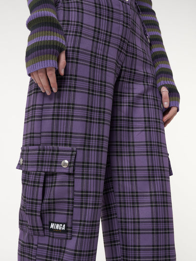 Harlow Plaid Utility Pants - Minga London