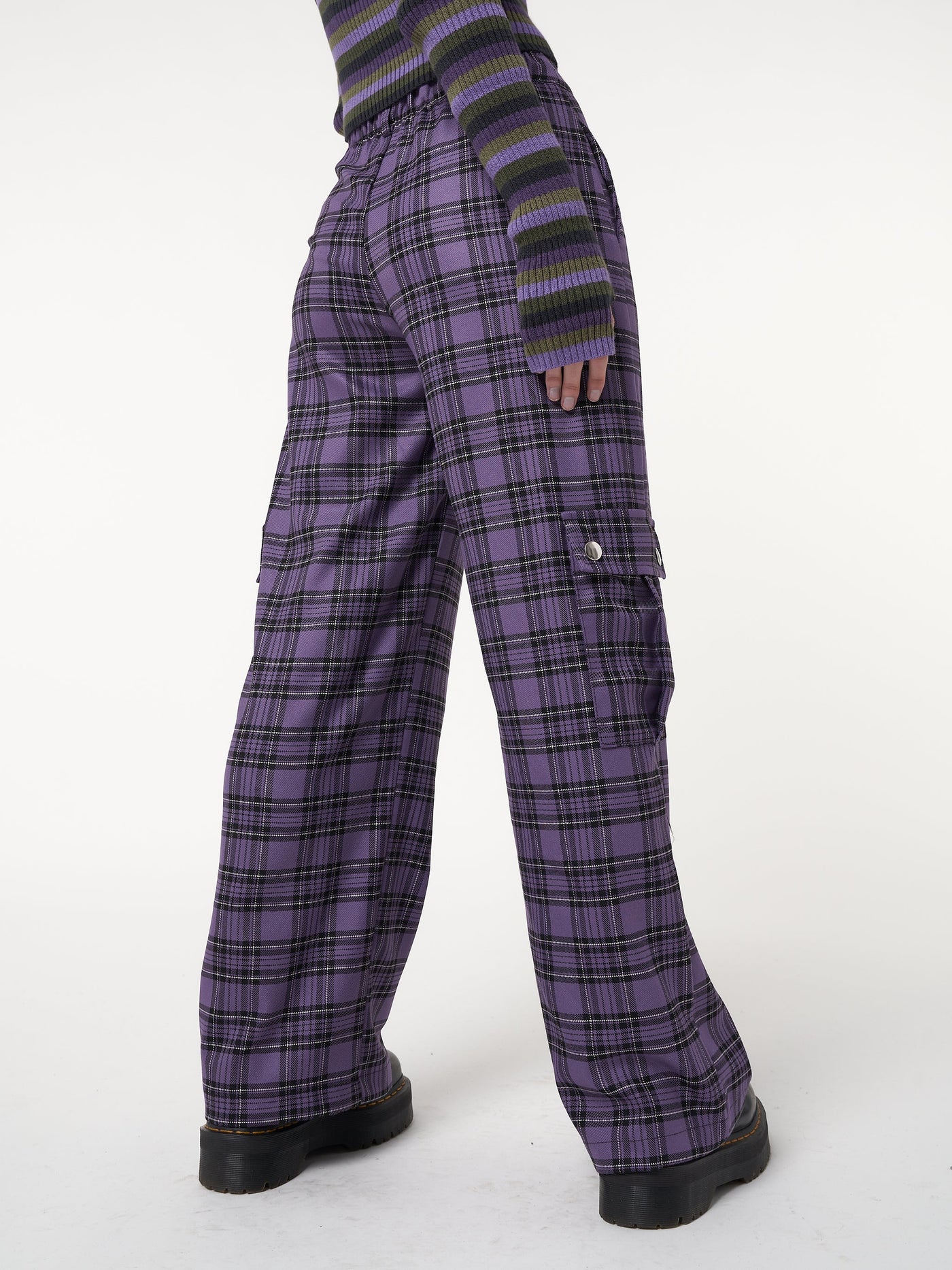 Harlow Plaid Utility Pants - Minga London
