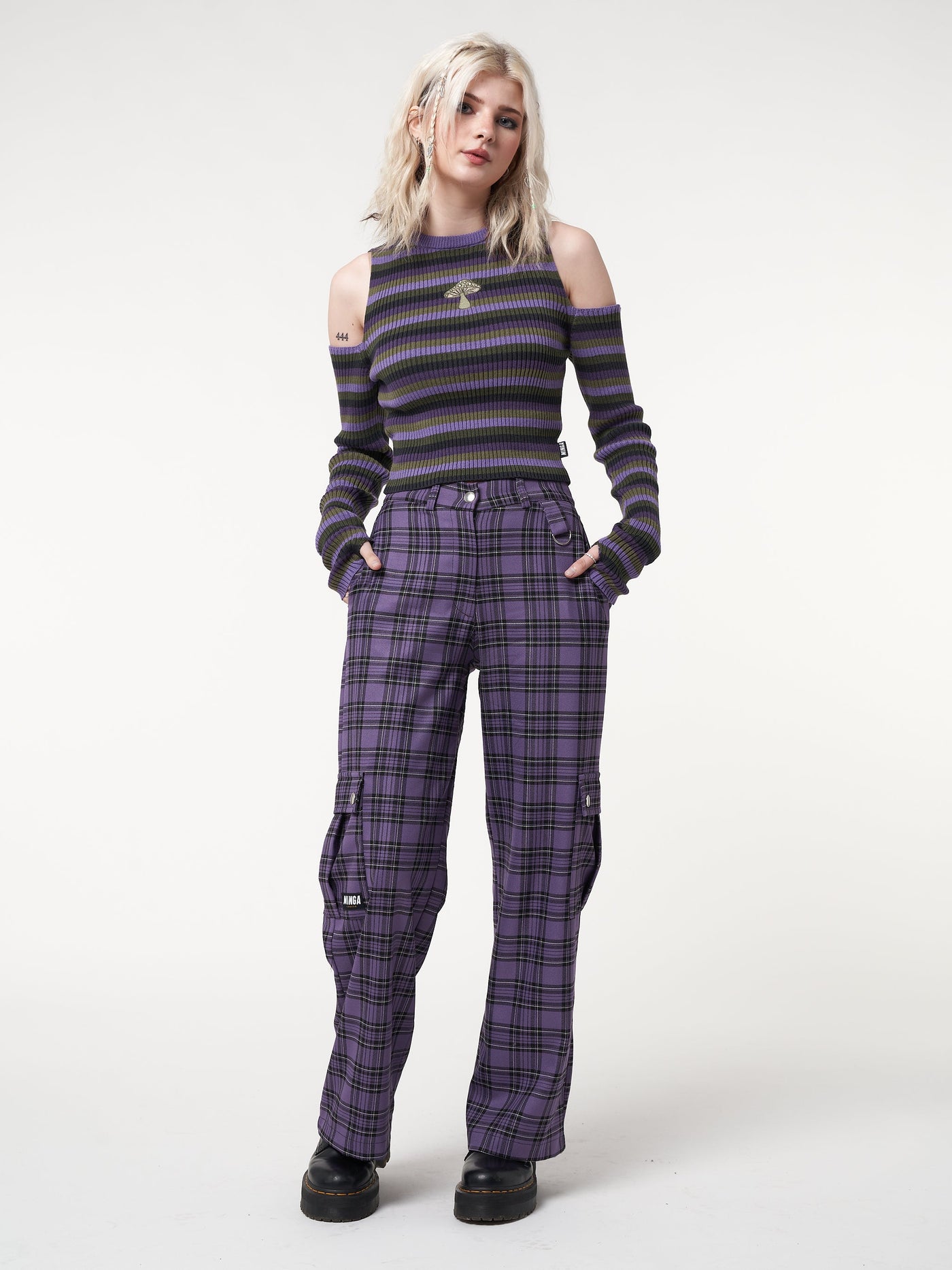 Harlow Plaid Utility Pants - Minga London